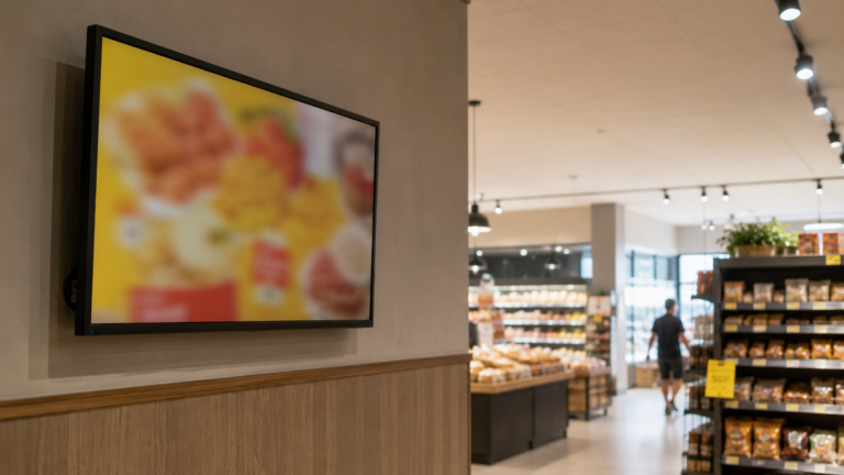 TV indoor no supermercado: onde colocar e o que passar