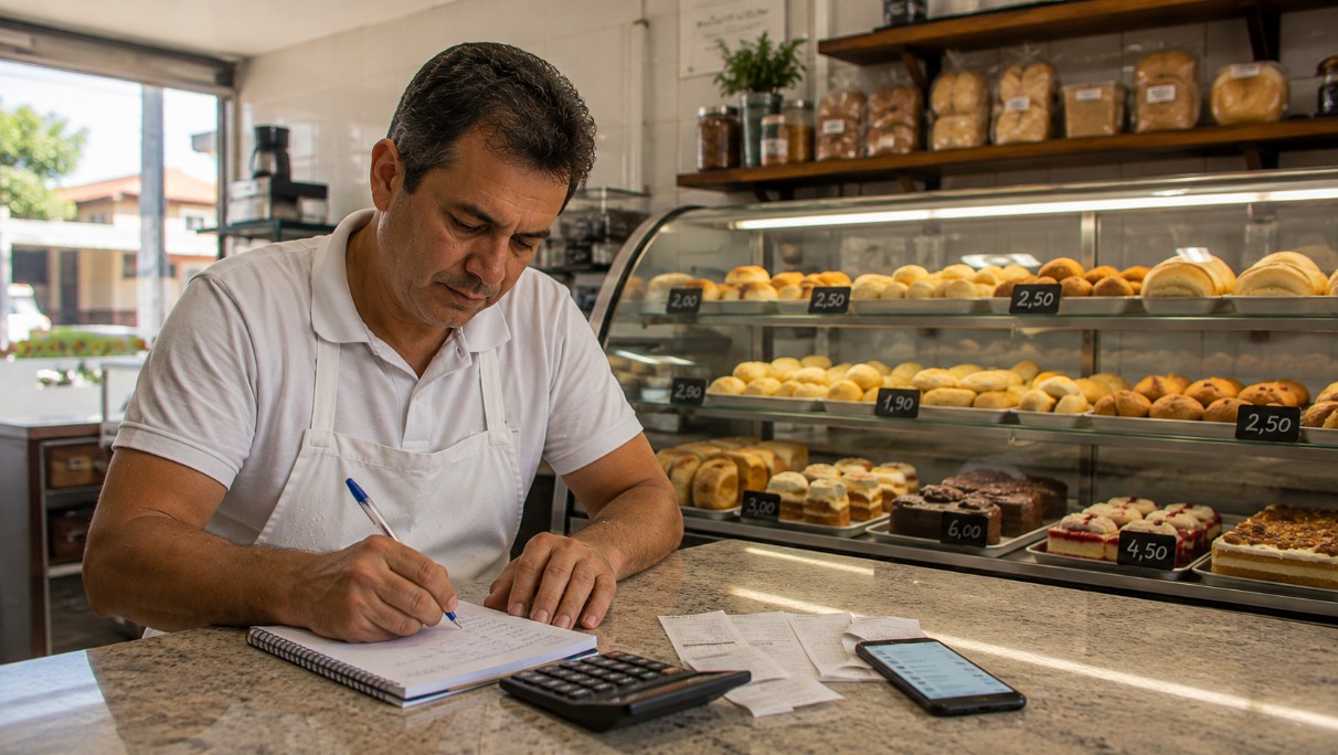 Padaria pequena: mix, precificação e a decisão de fazer ou terceirizar pão